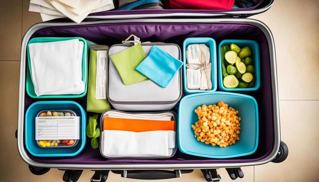 cara packing makanan di koper